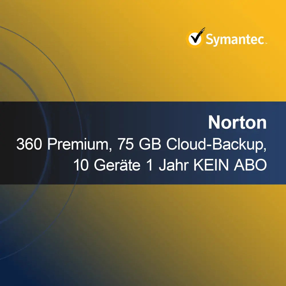 Norton 360 Premium, 75 GB Cloud Backup, 10 Devices 1 Year NO SUBSCRIPTION